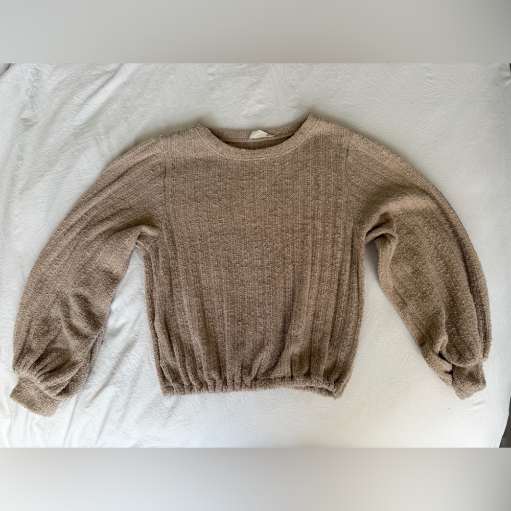 Altar'd State Tan Crew Neck Sweater